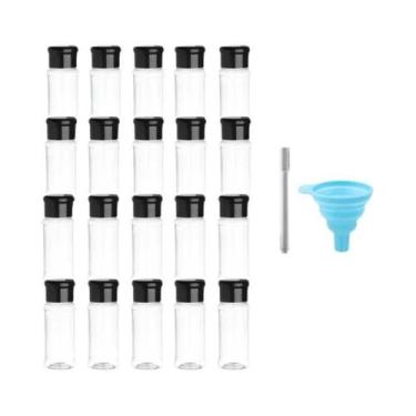 Imagem de Conjunto De Potes Organizadores De Temperos De Plástico Para Sal E Pim