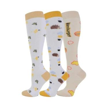 Imagem de Meias De Compressão Para Mulheres E Homens, 3 Pares, Até O Joelho, 30M