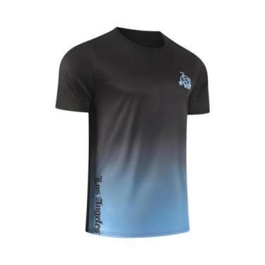 Imagem de Camiseta Fitness Masculina plus Size De Secagem Rápida Com Estampa, Ma