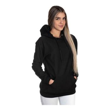 Imagem de Moletom Liso Feminino Blusa De Frio Canguru Lançamento - Lucas Lunny, 
