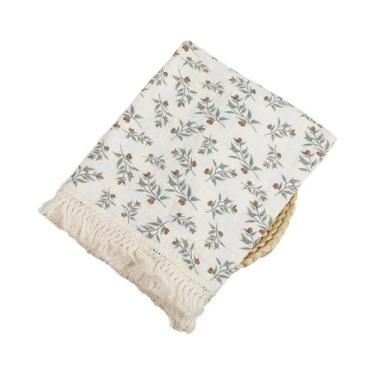 Imagem de Mantas De Algodão Muslin Respirável Com Franjas Para Bebês E Crianças,