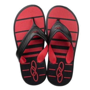 Imagem de Chinelo Olympikus Hydra Com Palmilha Listrada - 149 N, 39/0, Preto, Ve
