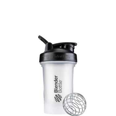 Imagem de Garrafa coqueteleira clássica V2 para shakes de proteína e pré-treino, 590 ml, transparente/preto
