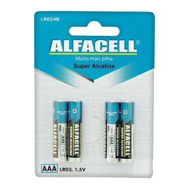 Imagem de Pilha Palito Super Alcalina Alfacell com 4 Unidades
