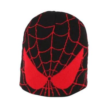 Imagem de Gorro De Inverno Masculino Quente Com Bordado De Aranha, Touca De Lã M