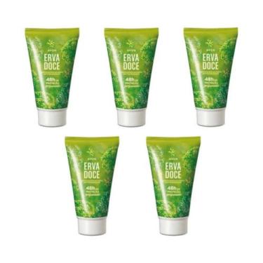 Imagem de Kit 5 Unidades Desodorante Em Creme Erva Doce 50g Avon Erva Doce