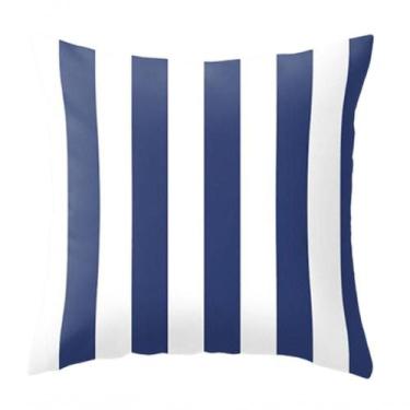 Imagem de Almofada Azul Listrada - SHOPPINGNET