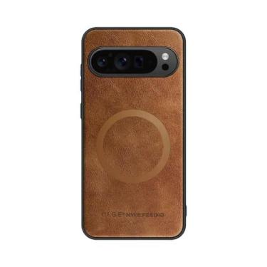 Imagem de Capa De Couro Magnética Para Google Pixel 8 9 pro XL 9A 8A, À Prova De