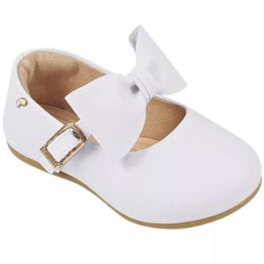 Imagem de Sapato Infantil Pampili Angel 04 Laço Removível Branco-Unissex