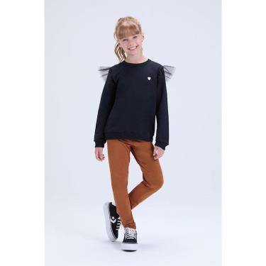 Imagem de Conjunto Infantil Feminino de Inverno Moletom com Babado em Tule-Feminino