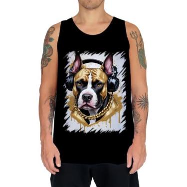 Imagem de Camiseta Regata Pitbull com Headphones 5, Baby Look GG