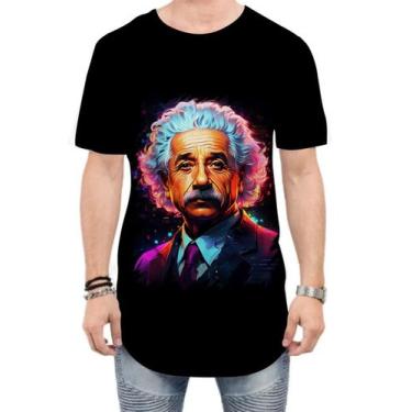 Imagem de Camiseta Longline Albert Einstein Físico Brilhante Gênio 4 - Kasubeck 