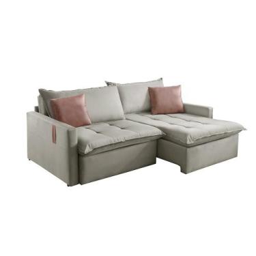 Imagem de Sofá Cama Star 31 1,90m Sem Caixa Espuma D28 e 4 Almofadas Decorativas