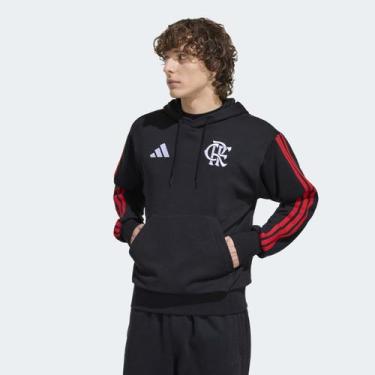 Imagem de Moletom Flamengo 26/27 DNA Adidas Masculino, Preto, EGG