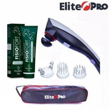 Imagem de Massageador Elétrico Elite Pró 220v + Pomada FisioFort 150g