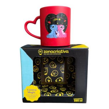 Imagem de Caneca Magic Stitch/Angel Coração Disney 300ml ZonaCriativa