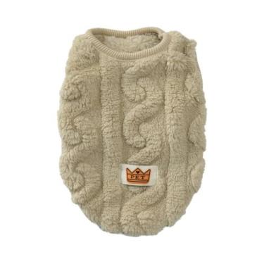 Imagem de Colete De Fleece Quente E Macio Para Cães E Gatos, Sem Mangas, Ideal P