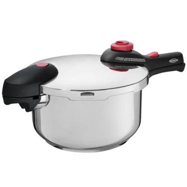 Imagem de Panela de Pressao Inox Brinox Supra 4,5 L - Alta Tecnologia, 4,5L, Ino