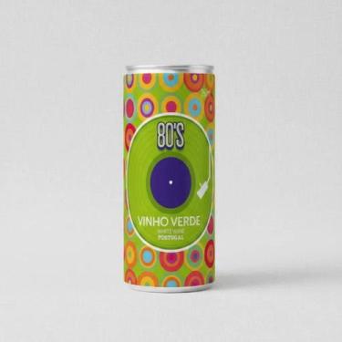 Imagem de Vinho Verde Branco 80's Lata 250ml - Leve e Fresco Português
