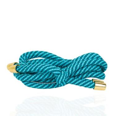 Imagem de Pulseira feminina cordão azul banhada a ouro 18k - Brimatto