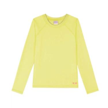 Imagem de Blusa Menina Kukiê Praia e Piscina com Proteção UV50+ Amarelo Neon, 4