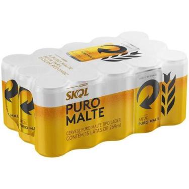 Imagem de Cerveja Skol Puro Malte 269ml (15 unidades)