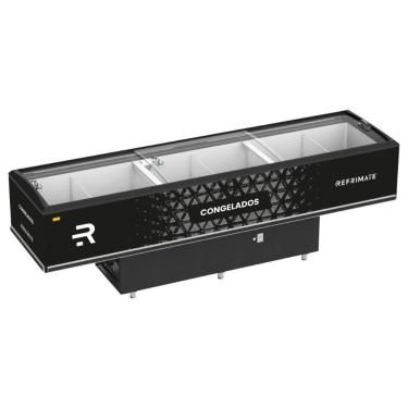 Imagem de Expositor Ilha para Congelados e Resfriados Refrimate Vanguard Top EIVT 3000 800L Vidro Semicurvo 110V