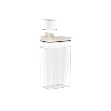 Imagem de Dispenser de Sabão Flow 2,3L para Produtos de Limpeza com Tampa Medidora Bege Ou