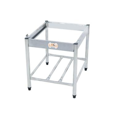 Imagem de Cavalete de Apoio Inox para Fogão Don Bidone 4 Bocas FDB4P CEFDB4 Prata Metalúrgica Venâncio