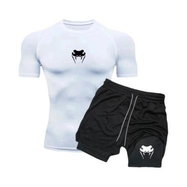 Imagem de Conjunto De Fitness Masculino De Secagem Rápida Com Camiseta De Manga 