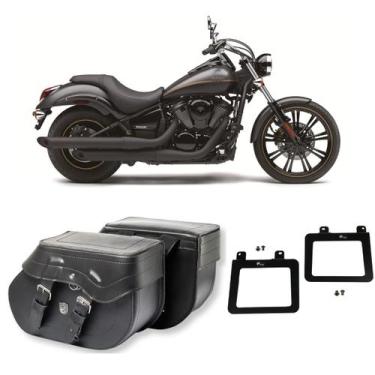Imagem de Alforge Bolsa Mala Baú Lateral Losango Liso 30L Afastador Suporte Kawa