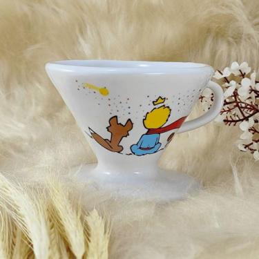 Imagem de Filtro de Café Coador de Porcelana Branca Decorado - Pequeno Príncipe 