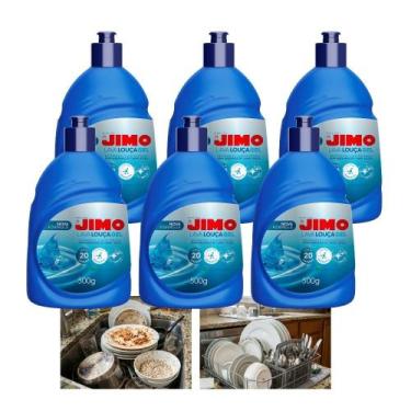 Imagem de Kit 6 Jimo Lava Louça Detergente Super Brilho Rende 20 Lavagens