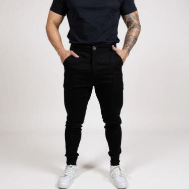 Imagem de Calça Masculina Sport Fino Social Tecido Bengaline Acetinada - Volgue,