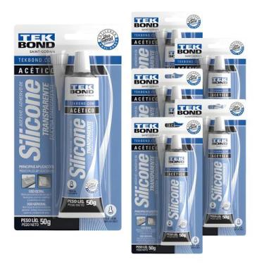 Imagem de 6 Unidades Silicone Acético Incolor 50g Tekbond