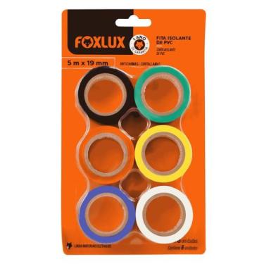 Imagem de Fita Isolante Color 19mm x 10m Branca 10 Peças Foxlux