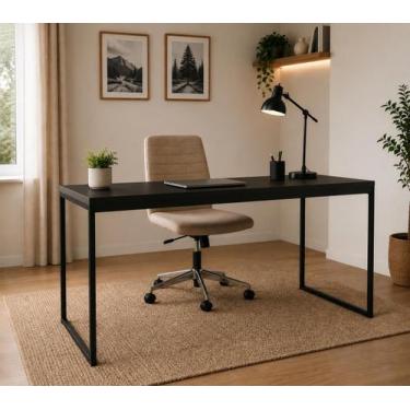 Imagem de Mesa Home Office Grande com Estrutura de Ferro Diretor 1,50 m - JM3 MÓ