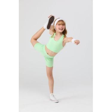 Imagem de Conjunto Infantil Feminino Esportivo Top e Shorts Biker - Vida Costeir