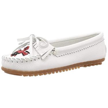 Imagem de Minnetonka Mocassin Thunderbird II Feminino, Branco liso, 7.5