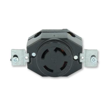 Imagem de Leviton 3430 30 Amp, 120/208Volt- 3PY, Receptáculo de bloqueio de montagem embutida, nível industrial, sem aterramento, preto