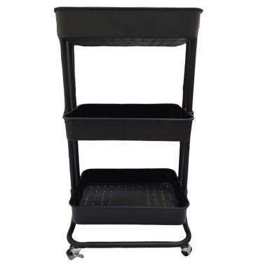 Imagem de Carrinho Organizador 3 Andares Prateleira Multiuso Casa Cozinha Banheiro Maquiagem Salao