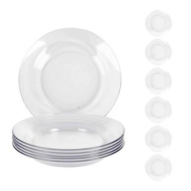 Imagem de Jogo 6 Pratos 22cm Redondos Fundo Refeição Astral Duralex