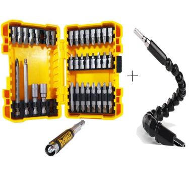 Imagem de Jogo de Ponta Bits para Parafusar 37 pç Dw2163 Dewalt + Extensao Haste Flexivel