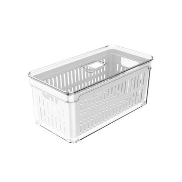 Imagem de Organizador De Geladeira Com Escorredor Interno 5L Caixa Ou