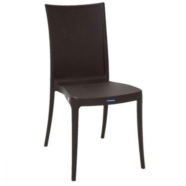 Imagem de Cadeira Tramontina Laura Ratan Marrom em Polipropileno