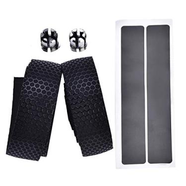 Imagem de Fita de guid?o de bicicleta de estrada de espuma,fita de guid?o de absor??o de choque antiderrapante super pegajosa Kush, melhore sua ader¨ºncia de bicicleta com essas fitas de bicicleta(black),