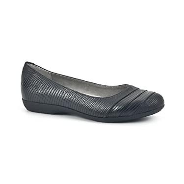 Imagem de CLIFFS BY WHITE MOUNTAIN Sapatilha feminina Clara Ballet, Estampa de lagarto preto, 8 Wide
