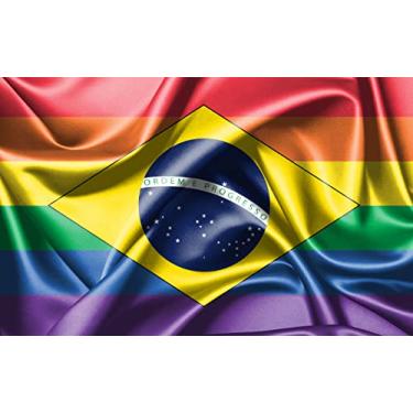 Imagem de Bandeira Lgbt Oxford 150x90 Cm Arco-íris Oficial Lgbtqia+