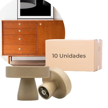 Imagem de Kit 10 Puxadores Ponto Penteadeira Dourado Para Movel 34mm (dourado fosco)