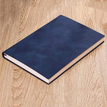 Imagem de A5 Capa de Couro Macio Bloco de Notas Planejador Bonito Agenda Semana Planejador Viajantes Caderno Simples Estudante Suprimentos Escolares, Azul, 2 peças